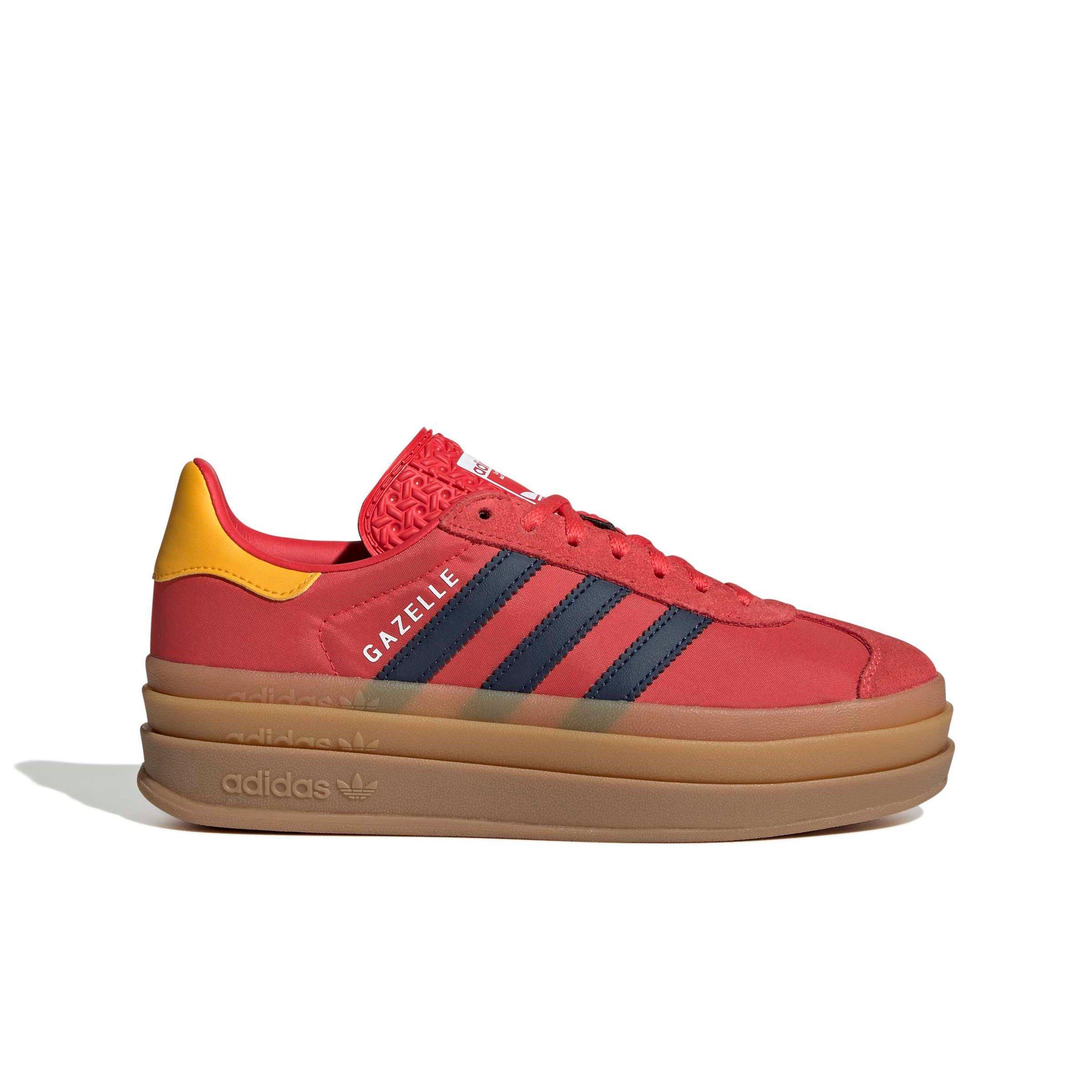 adidas Originals Gazelle Bold "Semi Lucid Red/Night Indigo/Ftwr White" Grade School Girls' Shoe - RED/INDIGO/WHITE